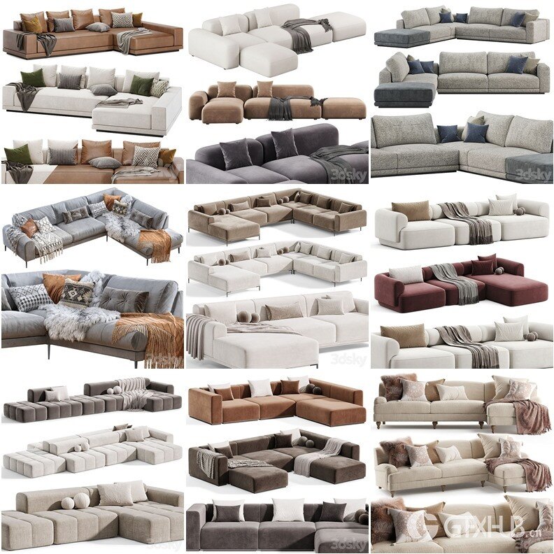 3DSky Pro 沙发椅子灯具装饰数码家电3D模型合辑2024年7月第1季 | 400套 | 19GB