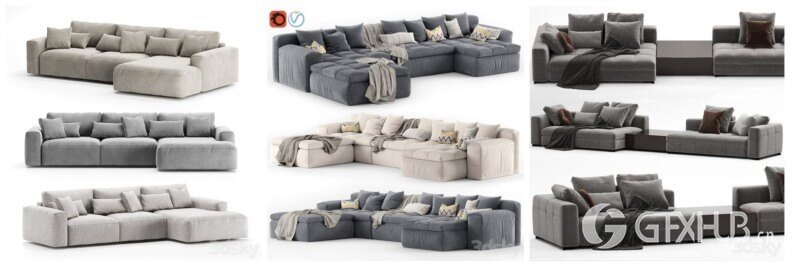 3DSky Pro 沙发椅子灯具装饰数码家电3D模型合辑2024年7月第1季 | 400套 | 19GB