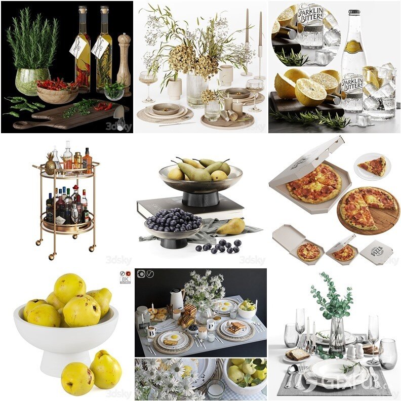 3DSky Pro 沙发椅子灯具装饰数码家电3D模型合辑2024年7月第1季 | 400套 | 19GB