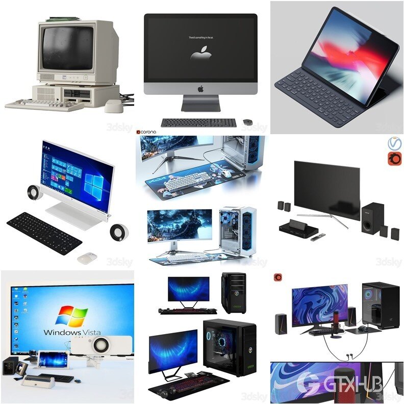 3DSky Pro 沙发椅子灯具装饰数码家电3D模型合辑2024年7月第1季 | 400套 | 19GB