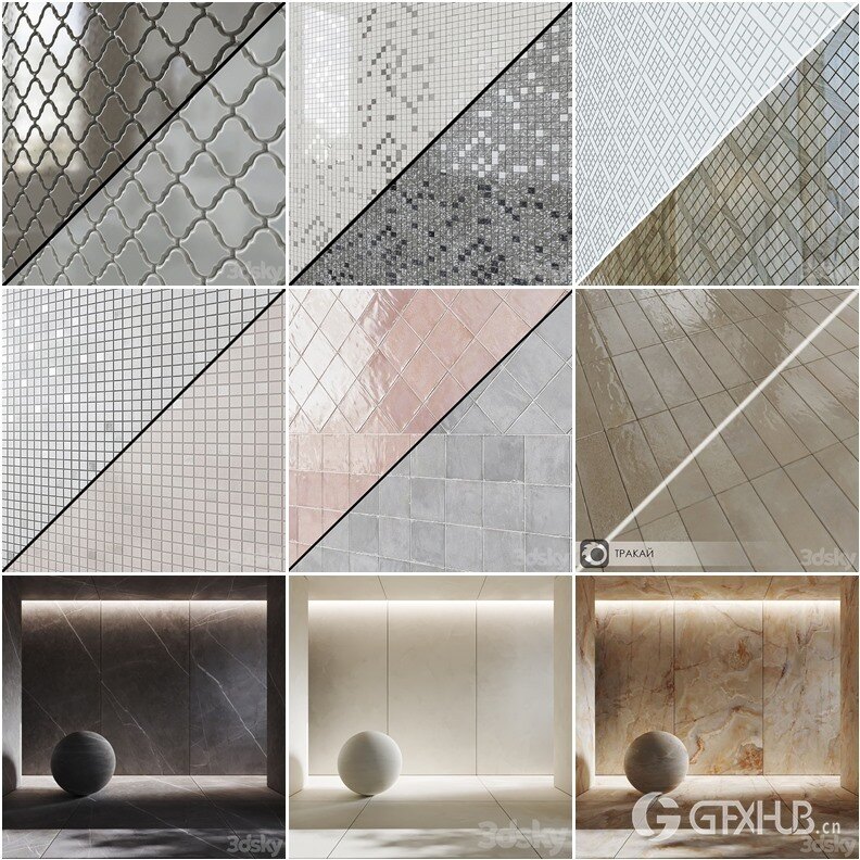 30组3dsky pro瓷砖大理石贴图合集 - 20240706