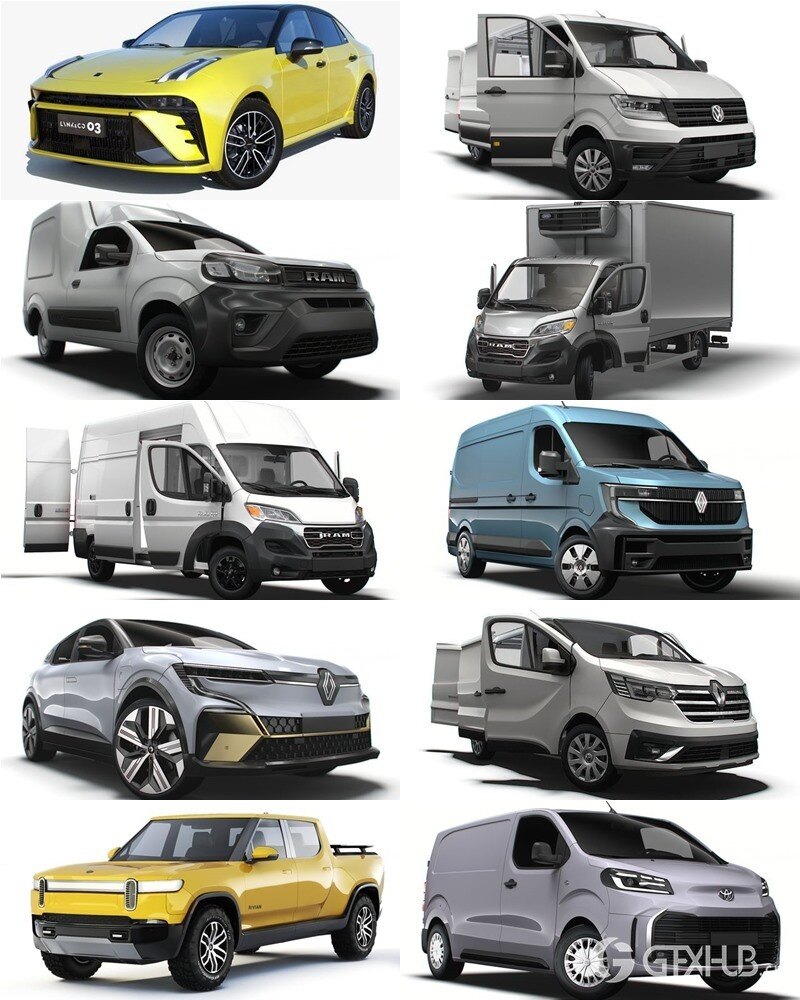 50套雷诺丰田大众汽车3D模型合集 – 20240706