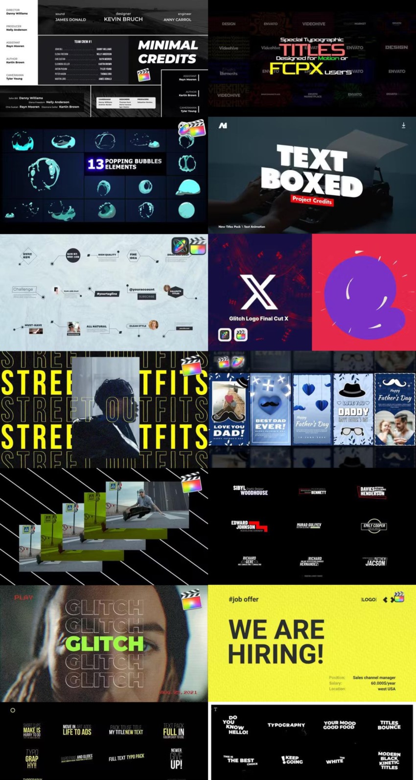 Apple Motion & FCPX 预设、模板、插件素材合集2024年6月第一季