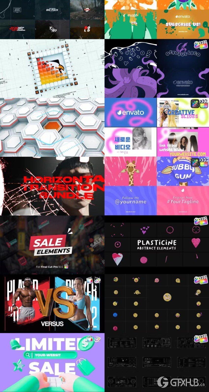 Apple Motion & FCPX 预设、模板、插件素材合集2024年6月第一季