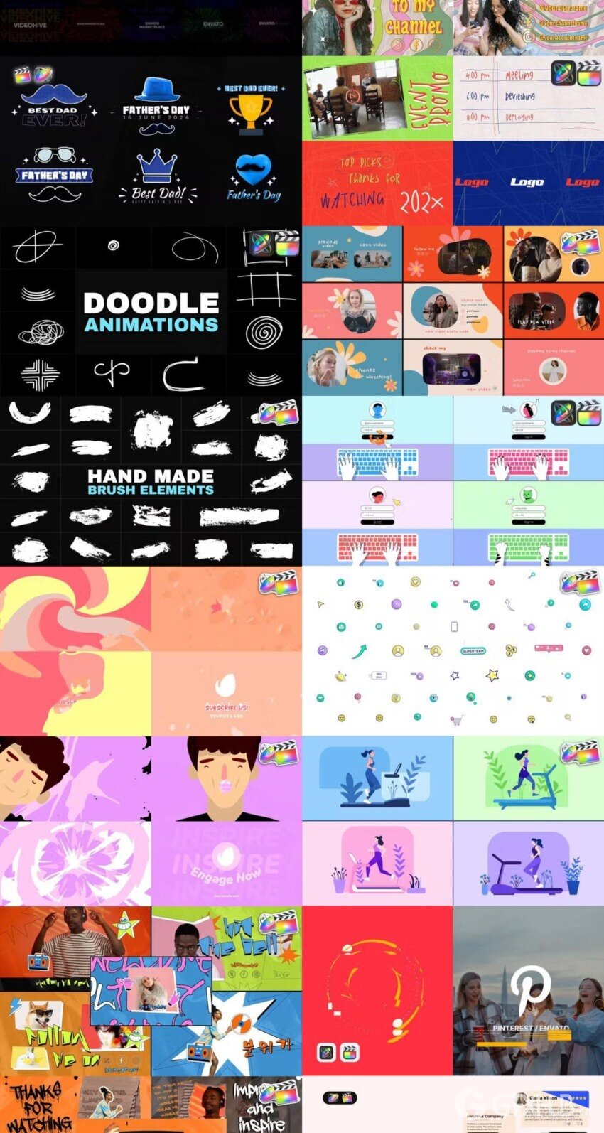 Apple Motion & FCPX 预设、模板、插件素材合集2024年6月第一季