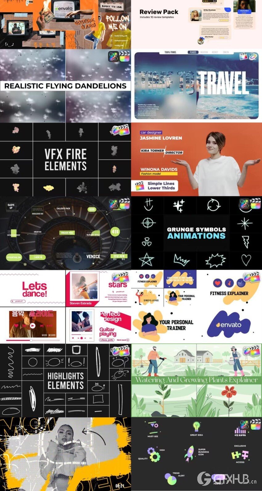 Apple Motion & FCPX 预设、模板、插件素材合集2024年6月第一季