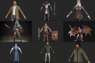 31组人物角色3D模型合集 (格式：MAX\FBX\OBJ)
