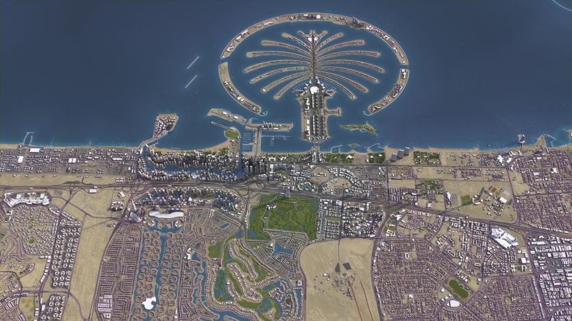 迪拜3D城市模型低聚 Dubai 3D City Model VR AR low-poly 3d model