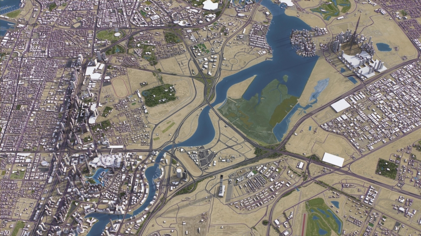 迪拜3D城市模型低聚 Dubai 3D City Model VR AR low-poly 3d model