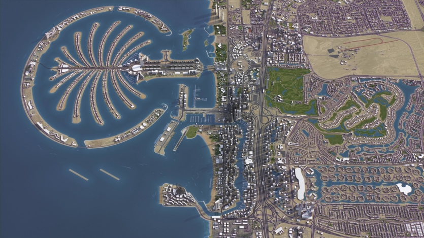 迪拜3D城市模型低聚 Dubai 3D City Model VR AR low-poly 3d model