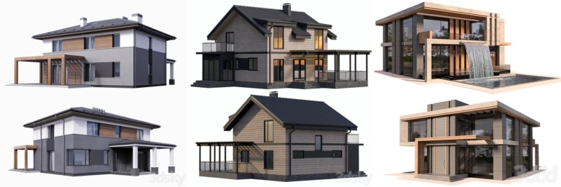 30套别墅建筑3D模型合集 - 20240706
