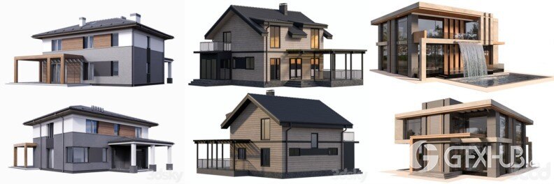 30套别墅建筑3D模型合集 - 20240706