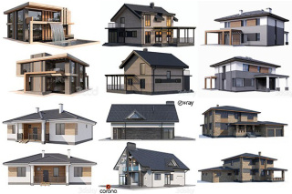 30套别墅建筑3D模型合集 – 20240706