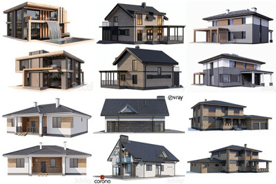 30套别墅建筑3D模型合集 – 20240706