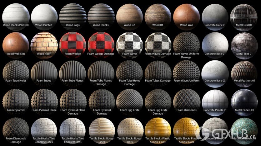 99组虚幻引擎材质预设资产合集 99 PBR Materials Vol.01