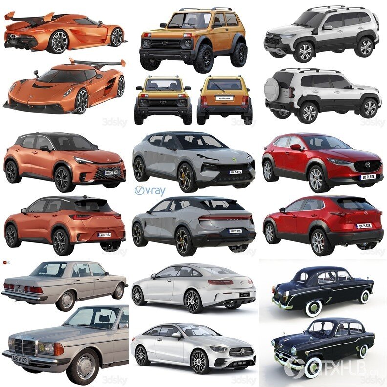 30套汽车3D模型合集 - 20240709