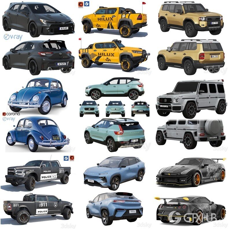 30套汽车3D模型合集 - 20240709