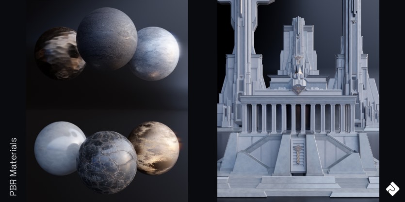 未来中心帝国城市楼房建筑3D模型 Asset Smash – Central City (Blender/FBX/OBJ格式)