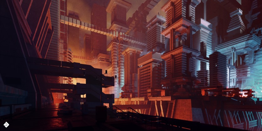 野兽派城市建筑3D模型 Brutalist Dystopia – 3D Kitbash Pack (Blender/FBX格式)