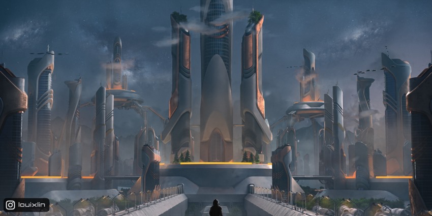 未来城市建筑3D模型 Future City – 3D Kitbash Pack (Blender/FBX/OBJ格式)