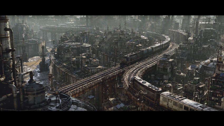 反乌托邦城市建筑3D模型 Dystopian Depths Kitbash (Blender/FBX格式)