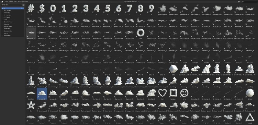 395组Blender真实云朵白云爆炸火焰拖尾烟雾烟花极光VDB体积云模型 Cloudscapes V2