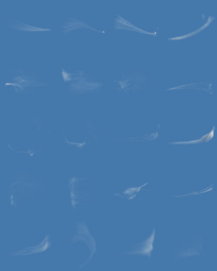 395组Blender真实云朵白云爆炸火焰拖尾烟雾烟花极光VDB体积云模型 Cloudscapes V2