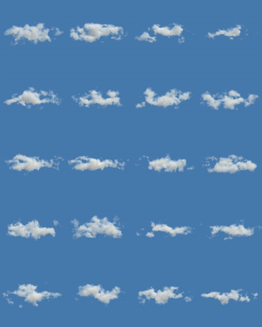 395组Blender真实云朵白云爆炸火焰拖尾烟雾烟花极光VDB体积云模型 Cloudscapes V2