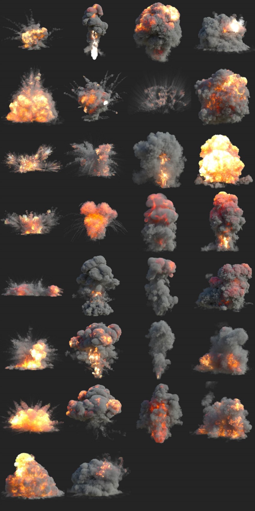 395组Blender真实云朵白云爆炸火焰拖尾烟雾烟花极光VDB体积云模型 Cloudscapes V2