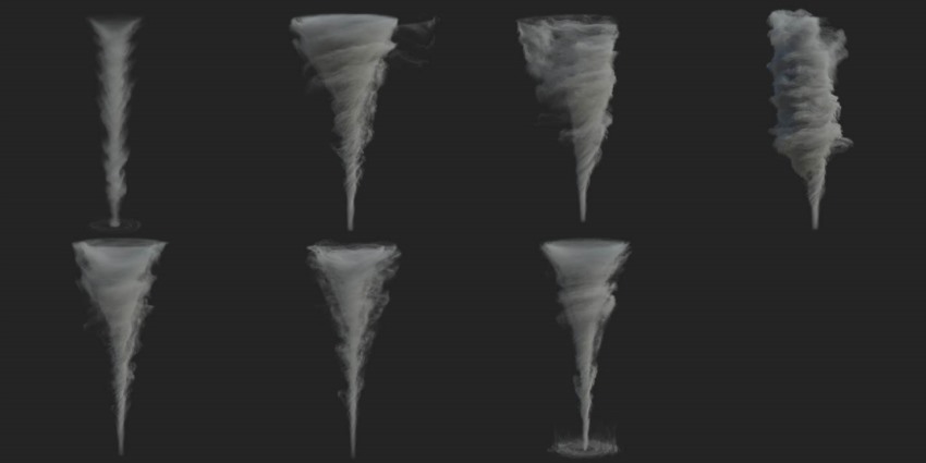 395组Blender真实云朵白云爆炸火焰拖尾烟雾烟花极光VDB体积云模型 Cloudscapes V2