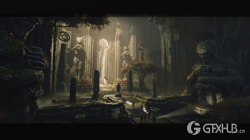 神秘古老祭祀神庙3D模型 Ancient Temple Kitbash Set (FBX格式)