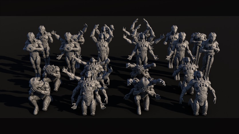 神秘古老祭祀神庙3D模型 Ancient Temple Kitbash Set (FBX格式)