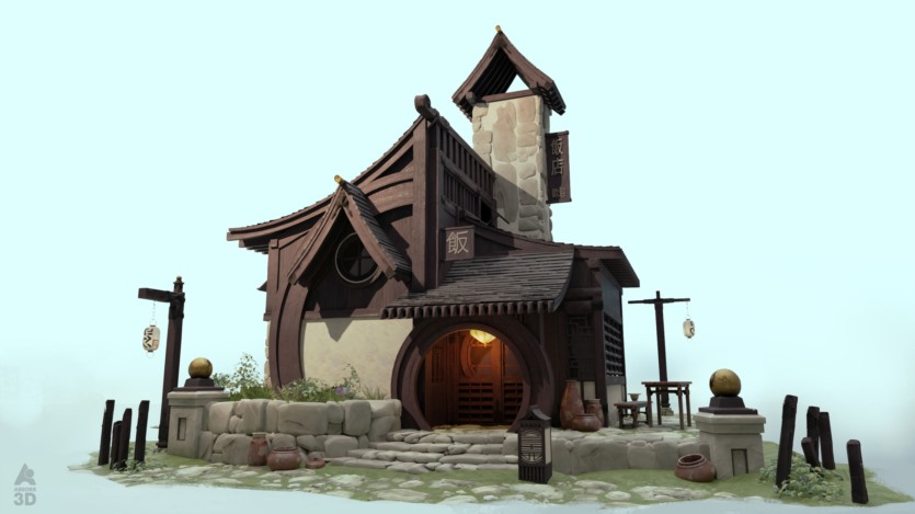 中式日式古代建筑3D模型资产预设 Absorb3D – Medieval Asia