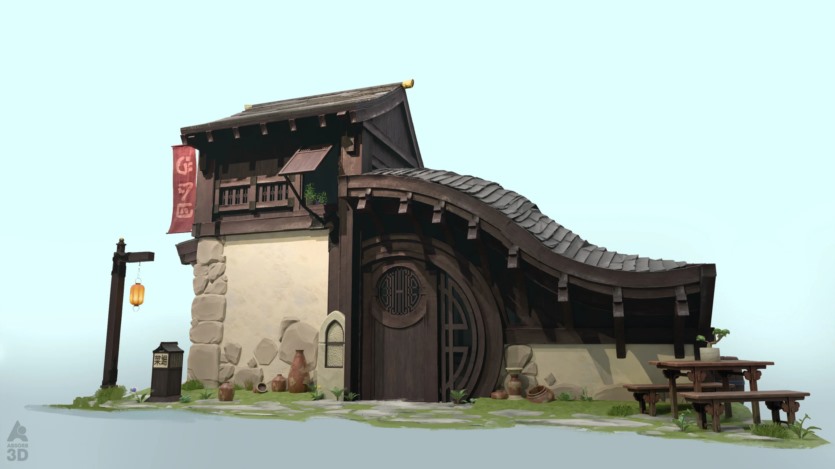 中式日式古代建筑3D模型资产预设 Absorb3D – Medieval Asia