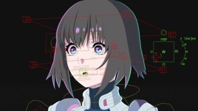 Blender二次元卡通女孩角色绑定3D模型 Cyberpunk Anime Girl Blender Rig – EMILY