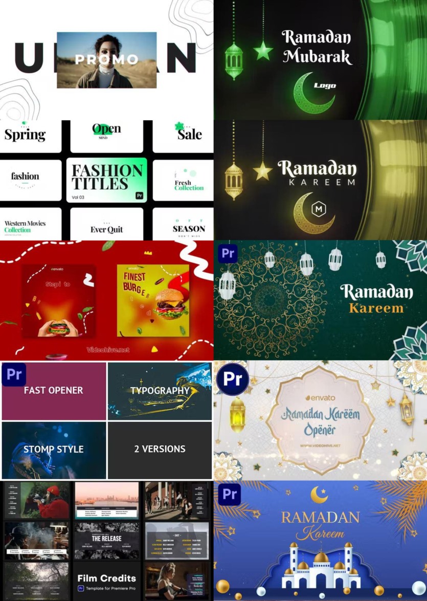 Premiere Pro PR模板素材合集2023年第1季 Premiere Pro Templates Bundle 2023 Vol.1