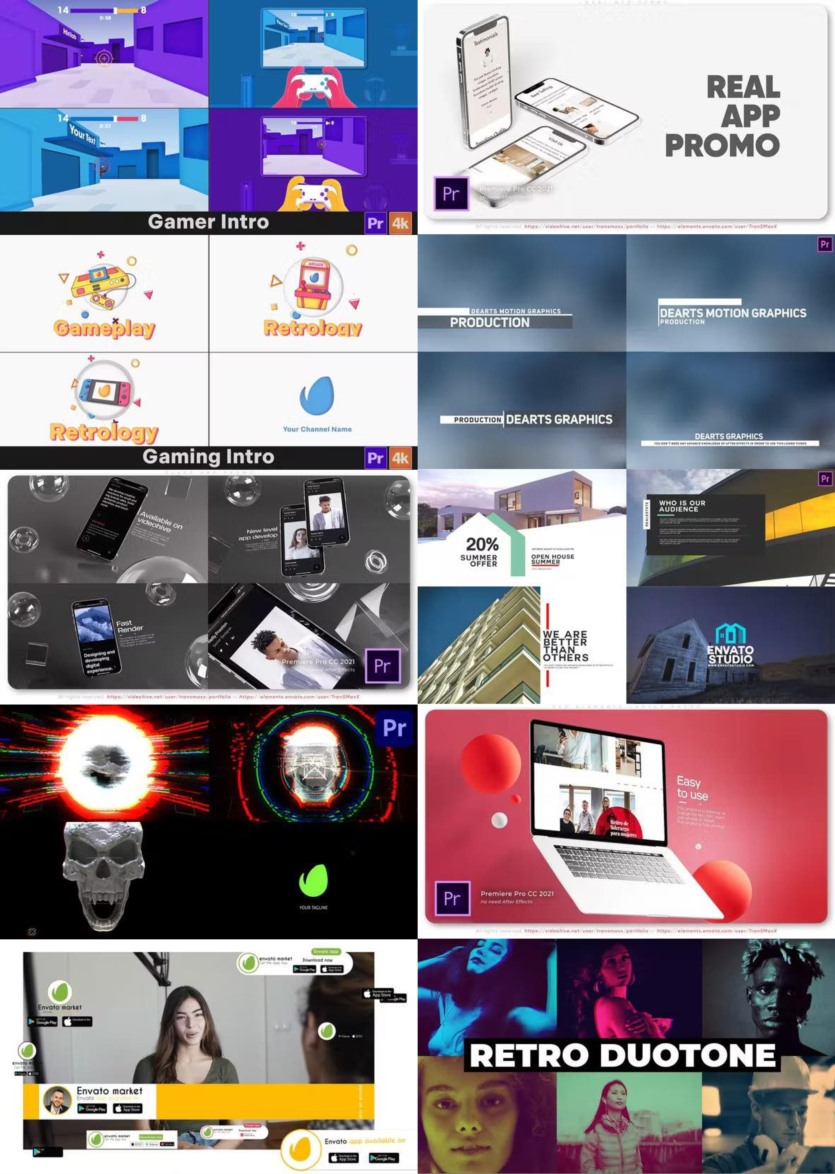 Premiere Pro PR模板素材合集2023年第1季 Premiere Pro Templates Bundle 2023 Vol.1