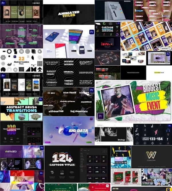 Premiere Pro PR模板素材合集2023年第2季 Premiere Pro Templates Bundle 2023 Vol.2