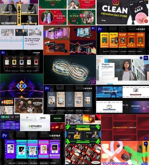 Premiere Pro PR模板素材合集2023年第2季 Premiere Pro Templates Bundle 2023 Vol.2