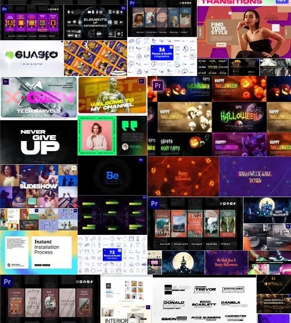 Premiere Pro PR模板素材合集2023年第2季 Premiere Pro Templates Bundle 2023 Vol.2