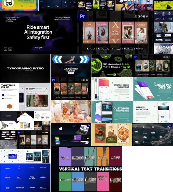 Premiere Pro PR模板素材合集2023年第2季 Premiere Pro Templates Bundle 2023 Vol.2