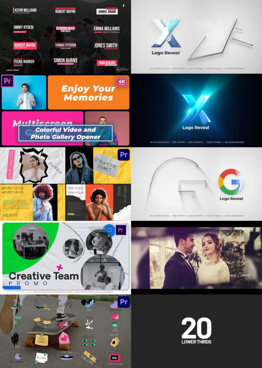 Premiere Pro PR模板素材合集2024年第1季 Premiere Pro Templates Bundle 2024 Vol.1