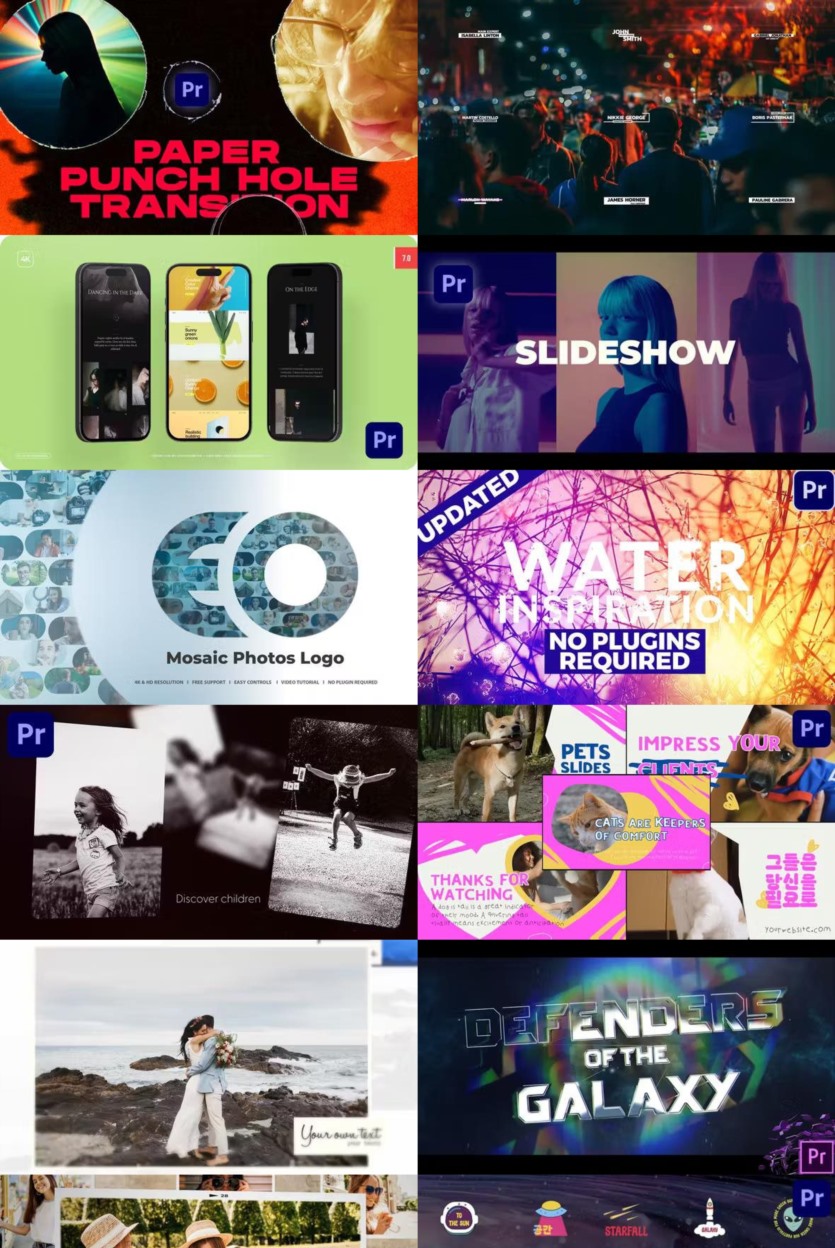 Premiere Pro PR模板素材合集2024年第2季 Premiere Pro Templates Bundle 2024 Vol.2