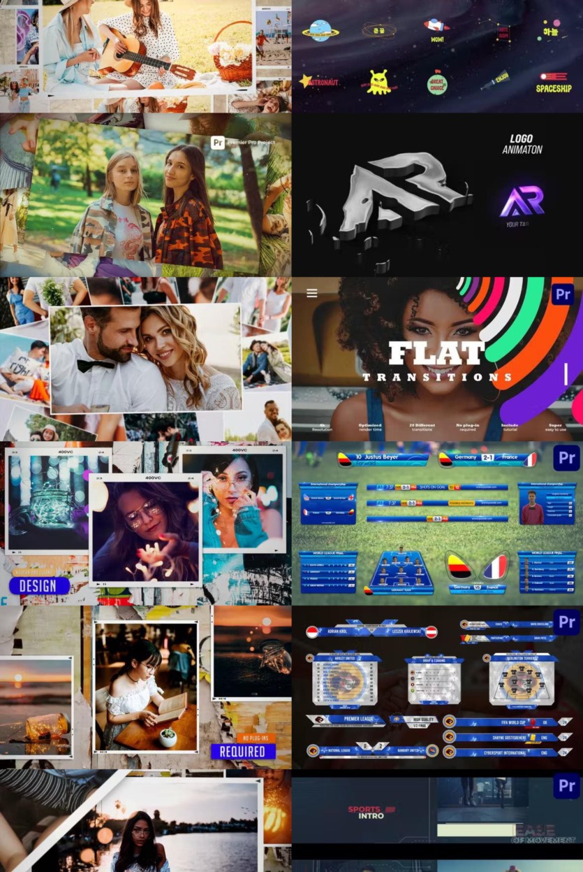 Premiere Pro PR模板素材合集2024年第2季 Premiere Pro Templates Bundle 2024 Vol.2