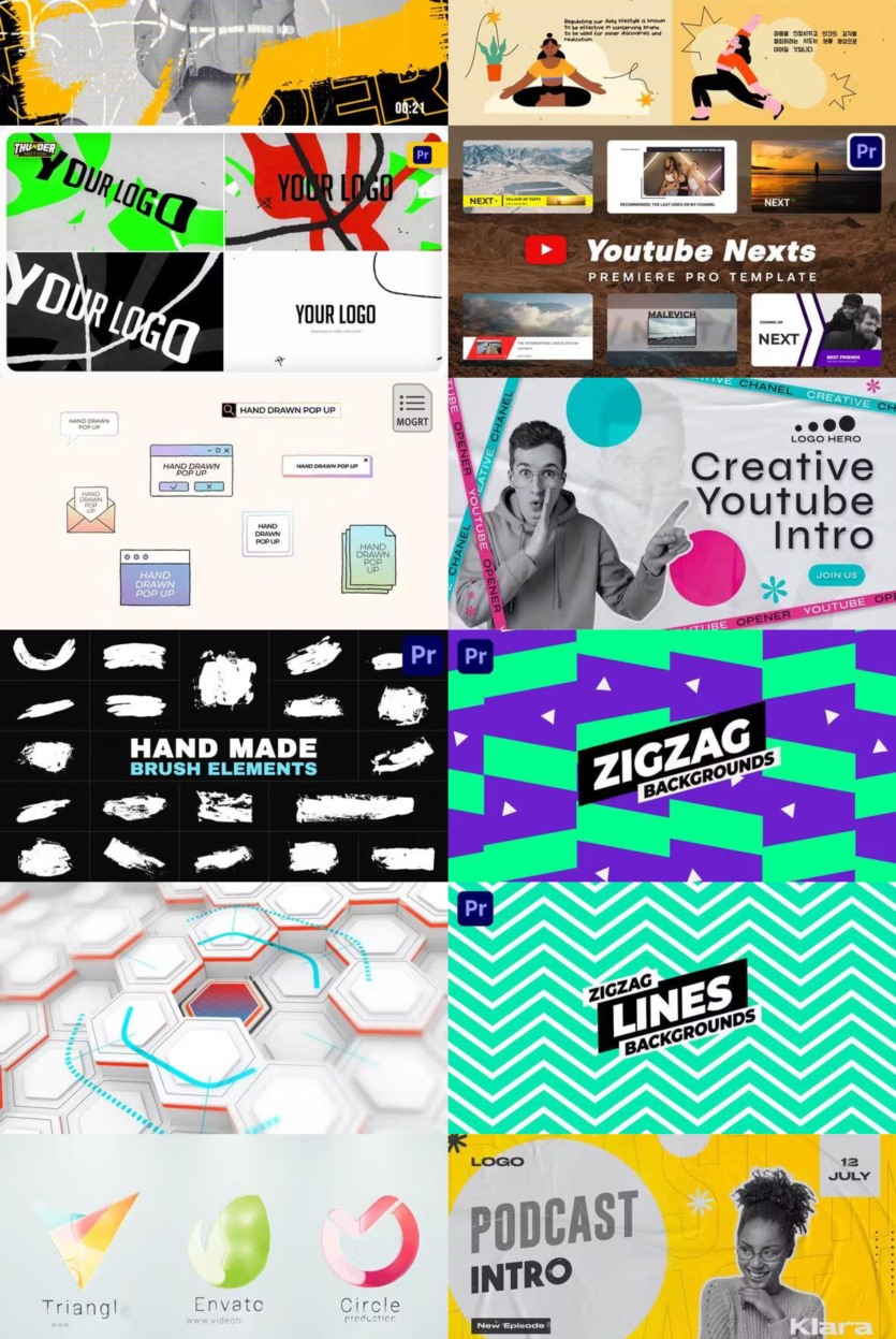 Premiere Pro PR模板素材合集2024年第2季 Premiere Pro Templates Bundle 2024 Vol.2