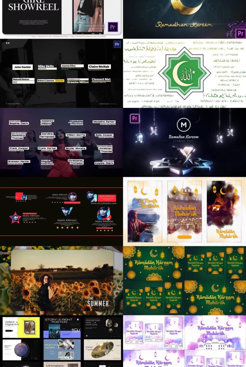 Premiere Pro PR模板素材合集2024年第2季 Premiere Pro Templates Bundle 2024 Vol.2