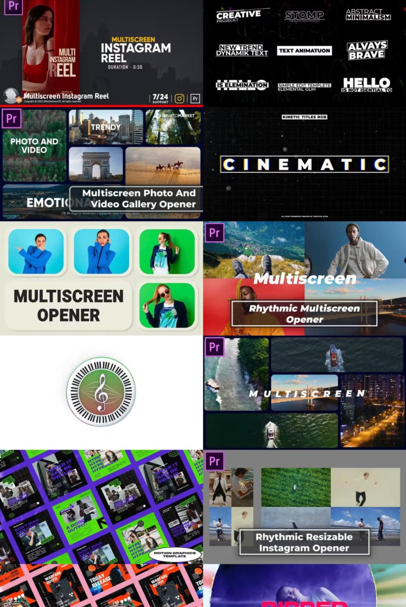 Premiere Pro PR模板素材合集2024年第2季 Premiere Pro Templates Bundle 2024 Vol.2