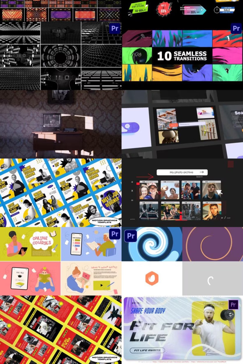 Premiere Pro PR模板素材合集2024年第2季 Premiere Pro Templates Bundle 2024 Vol.2