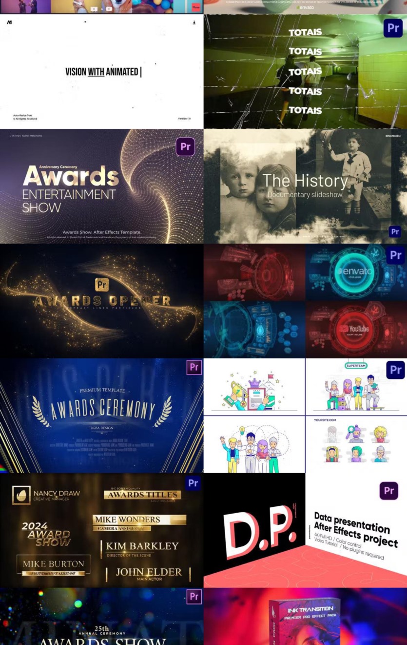 Premiere Pro PR模板素材合集2024年第3季 Premiere Pro Templates Bundle 2024 Vol.3