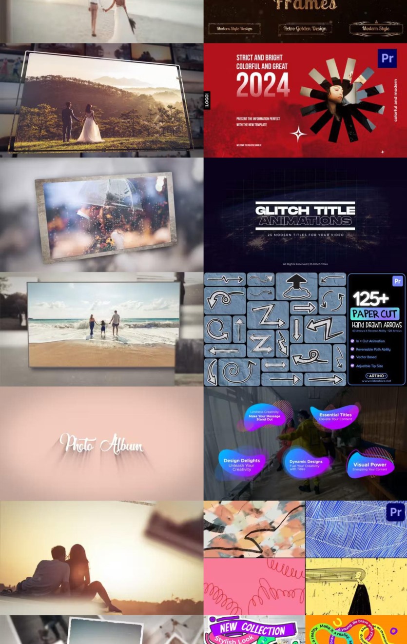 Premiere Pro PR模板素材合集2024年第4季 Premiere Pro Templates Bundle 2024 Vol.4
